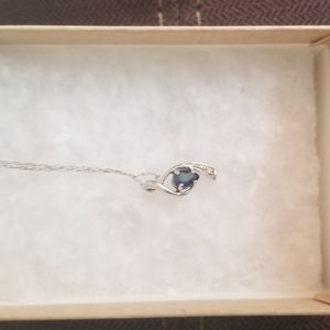 Delicate sapphire and diamond necklace